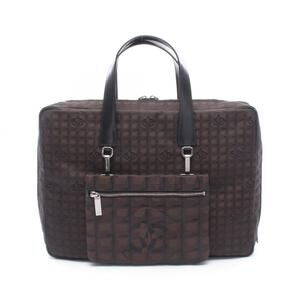 Chanel New Travel Line Business Bag Handbag Nylon Leather Women's Brown/Black